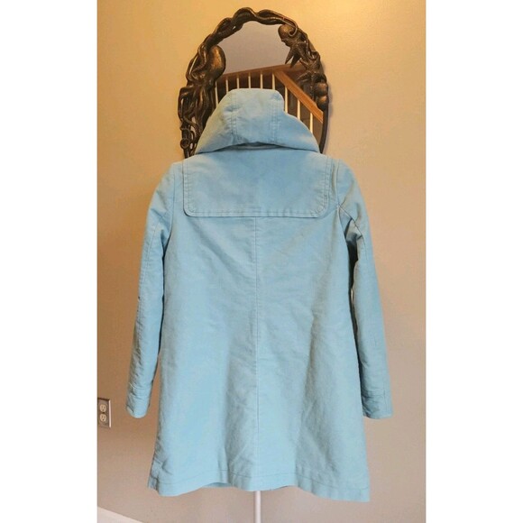 Boden Duffle Toggle Coat Womens US 8 UK 12 Aqua Blue Sherpa Lined Hooded Jacket - Picture 7 of 7